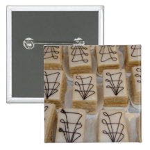 Germany, Franconia, Wertheim. Local bakery Pins