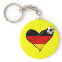Germany fussball love - I love German football Keychain