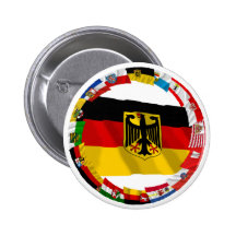 Germany & its Laender Waving Flags Button