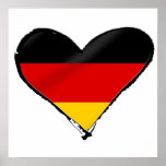 Germany love heart - My big German heart posters