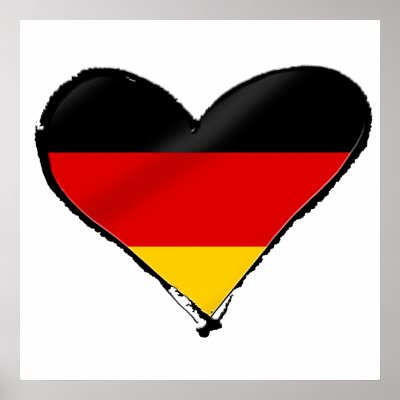 Germany love heart - My big German heart Print by SoccerJersey