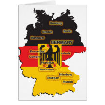 Germany Map Greeting Card