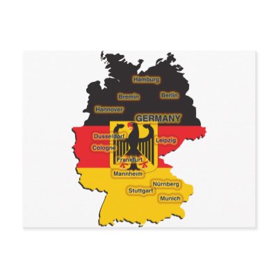Germany Map Postcard by teyes143