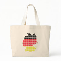 germany pixel flag tote bag