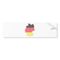 germany pixel flag bumper sticker