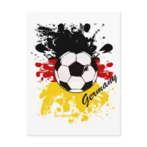 Germany soccer ball splash artwork gifts postcards