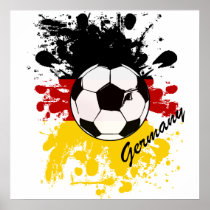 Germany soccer ball splash artwork sports fan print