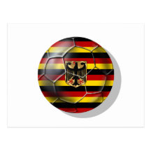 Germany Soccer flag striped soccer ball gifts Postcard
