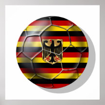 Germany Soccer flag striped soccer ball gifts Posters