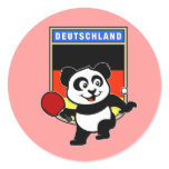 Germany Table Tennis Panda Round Sticker
