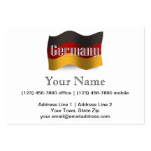 Germany Waving Flag Business Card