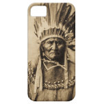 Geronimo in Head Dress Vintage Portrait Sepia iPhone 5 Case