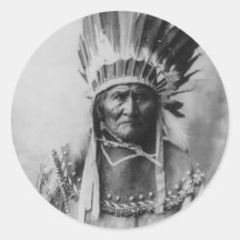 'Geronimo with Headdress' Stickers