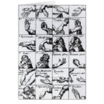Gestures for miming  John Bulwer's 'Chrilogia Card