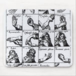 Gestures for miming  John Bulwer's 'Chrilogia Mouse Pad