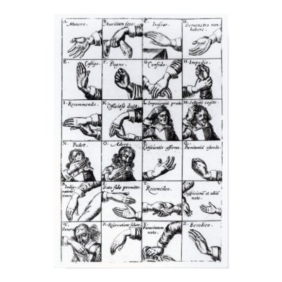 Gestures for miming  John Bulwer's 'Chrilogia Posters by bridgemanart