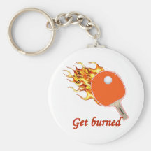 Get Burned Flaming Ping Pong Keychain