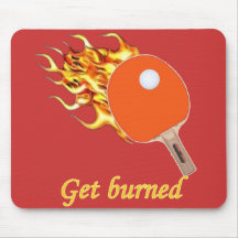 Get Burned Flaming Ping Pong Mouse Mats
