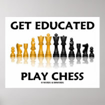 Get Educated Play Chess (Reflective Chess Set)