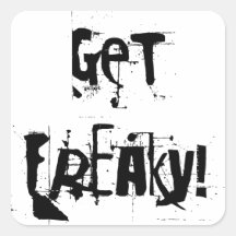 Get Freaky! Square Stickers