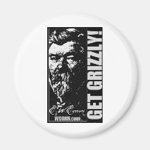 Get Grizzly Fridge Magnet