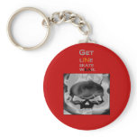 Get In Line w/skull Logo Key Chain