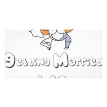get married custom photo card