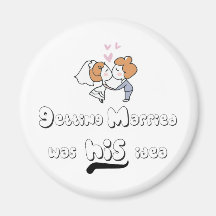 get married fridge magnet