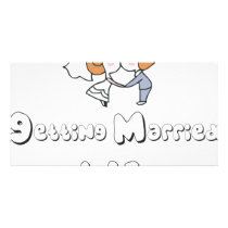 get married custom photo card