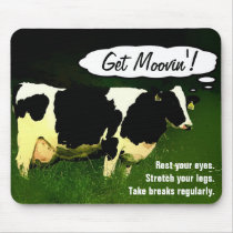 Get Moovin! Funny Cow Office Reminder
