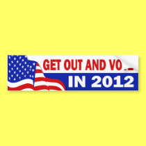 Get Out and Vote In 2012 bumper stickers