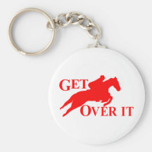 GET OVER IT HORSE KEYCHAIN