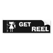 GET REEL GIRL BUMPER STICKERS