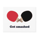 Get Smashed Ping Pong Postcard