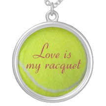 Get Sporty_Tennis_Fuzzy Ball Design Necklace