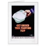 Get Under this Fighting Top - Navy (US02296) Greeting Card