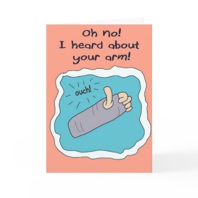 Get Well Better Soon Broken Arm Greeting Card by icansketchu