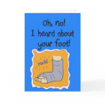 Get Well Better Soon Hurt Broken Foot Injury Card