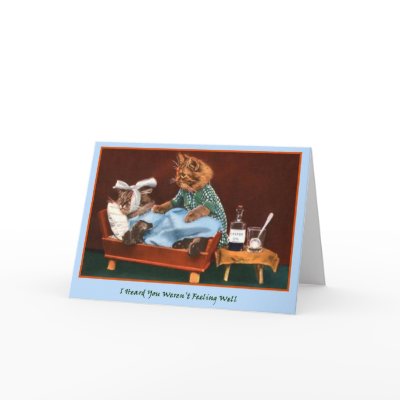Get Well Kitty Card by WiscMeBrit