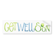 Get Well Soon Apple Bumper Sticker