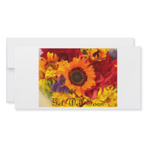 Get Well Soon - Fall Flowers Customized Photo Card