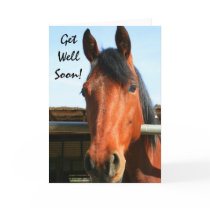 Get Well Soon horse greeting card