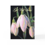 Get Well Soon, pastel snow drop card