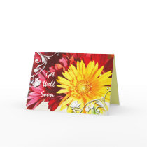 Get Well Wishes Floral Card