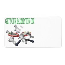 Get Your Badminton On Shipping Labels