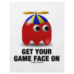 Get Your Game Face On (Red Geek with Propeller) Full Color Flyer
