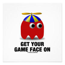 Get Your Game Face On (Red Geek with Propeller) Announcements