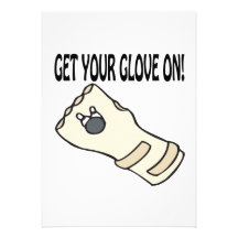 Get Your Glove On Custom Invitation