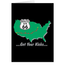 Get Your Kicks On Route 66 Cards