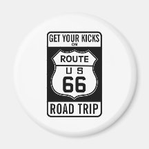 Get Your Kicks On Route 66 Fridge Magnets